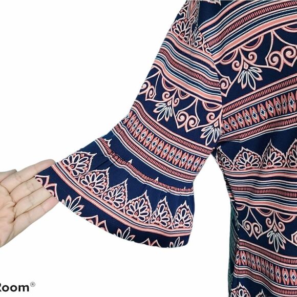 New York & Company Boho Tunic Ruffle Sleeve Dress - Picture 5 of 11